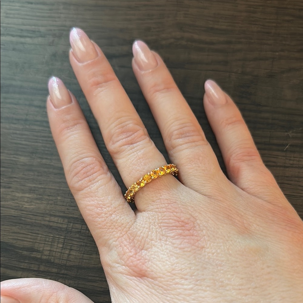 Beautiful ✨Natural Citrine Eternity Ring